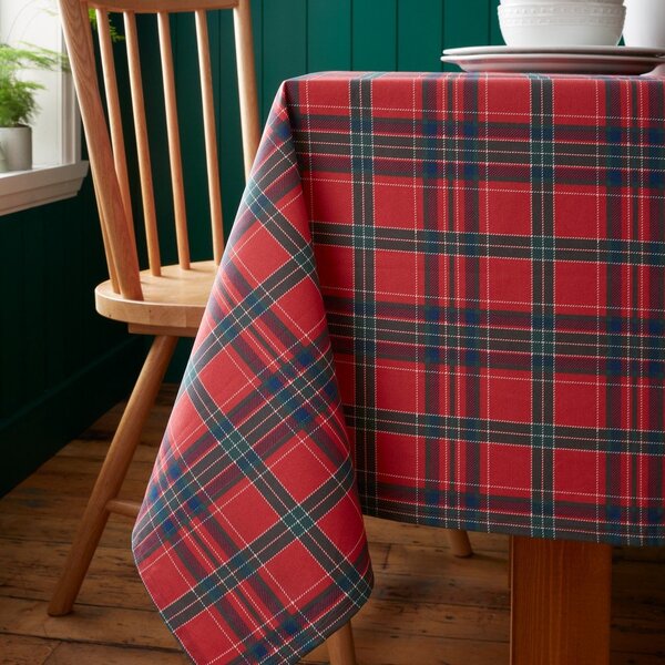 Bawełniany obrus ze świątecznym motywem 178x137 cm Christmas Tartan Check – Catherine Lansfield
