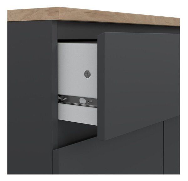 Ciemnoszara komoda 80x100x40 cm Naia – Tvilum