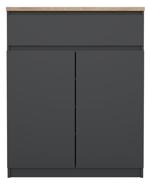 Ciemnoszara komoda 80x100x40 cm Naia – Tvilum