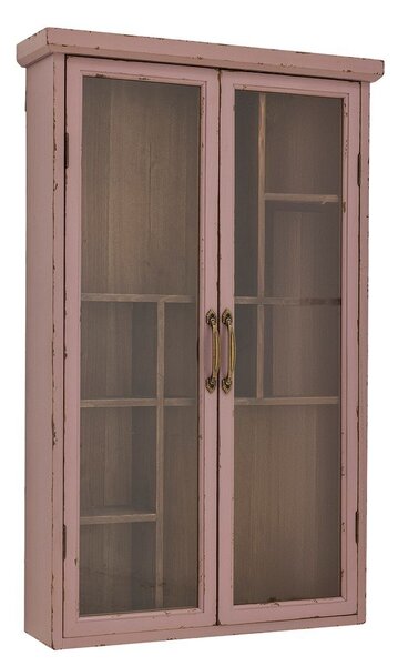 Szaroróżowa witryna z litego drewna jodłowego 50x80x14 cm Hazem – Bloomingville