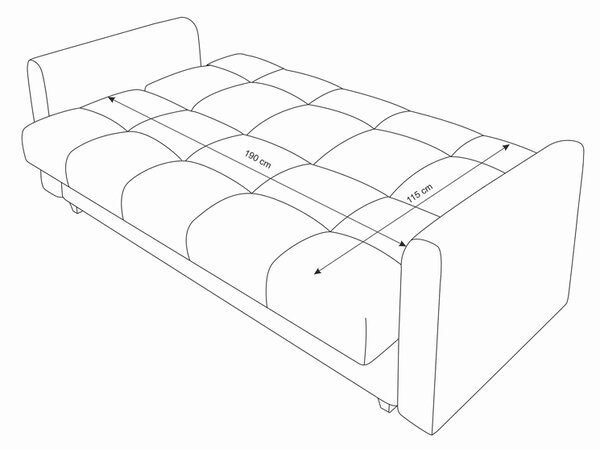 Beżowa wersalka rozkładana F4-F78