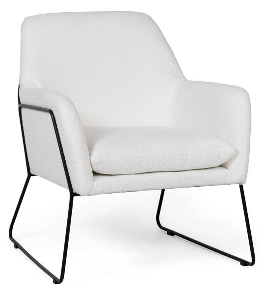 Biały designerski fotel MILAN