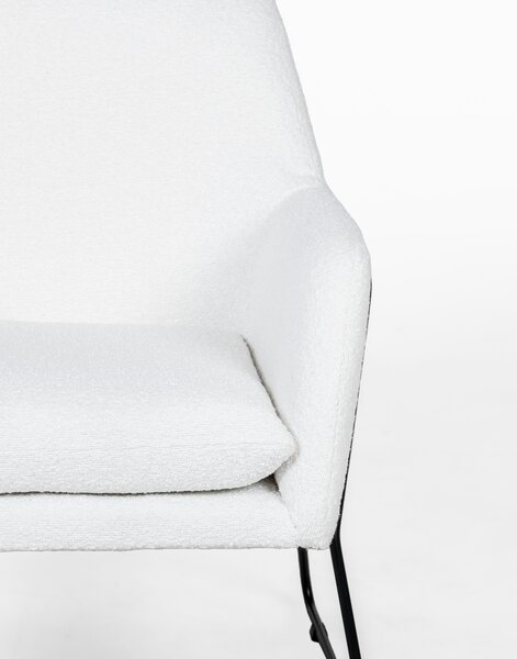 Biały designerski fotel MILAN