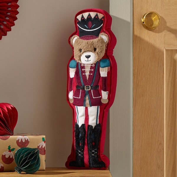 Poduszka dekoracyjna ze świątecznym motywem 20x30 cm Christmas Nutcracker Bear – Catherine Lansfield