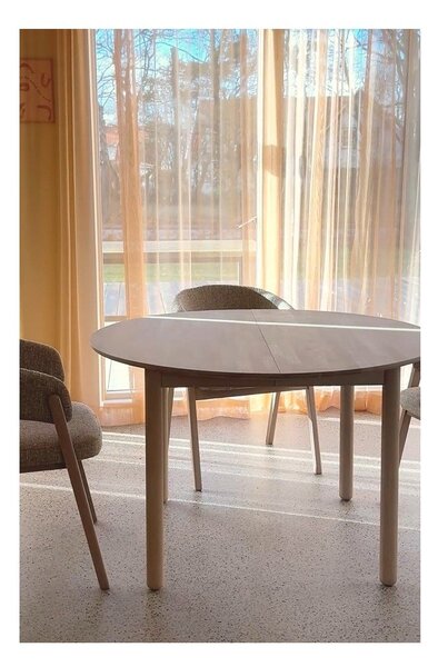 Okrągły rozkładany stół z litego drewna dębowego ø 120 cm Derrymore – Rowico