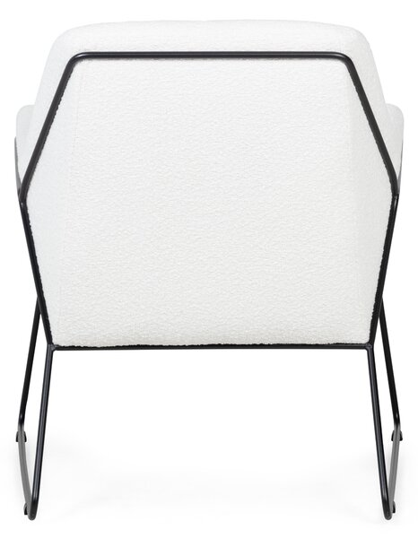 Biały designerski fotel MILAN
