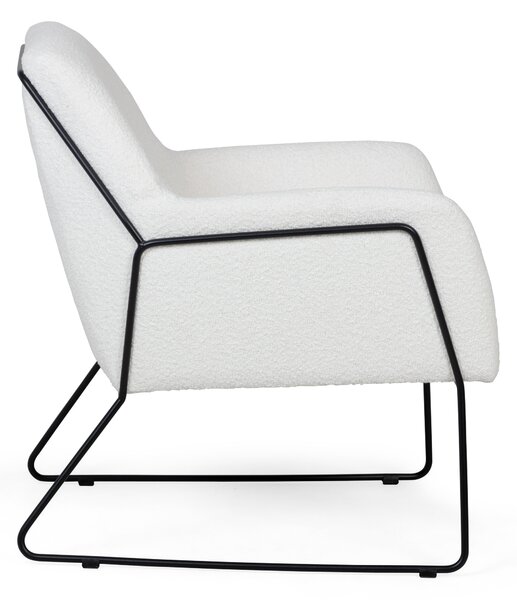 Biały designerski fotel MILAN