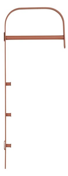 Koniakowy metalowy stojak na ubrania ścienny 30x80x3 cm Gresto – House Nordic