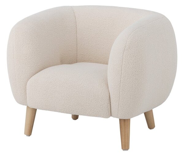 Biały fotel dziecięcy z materiału bouclé Cade – Bloomingville Mini