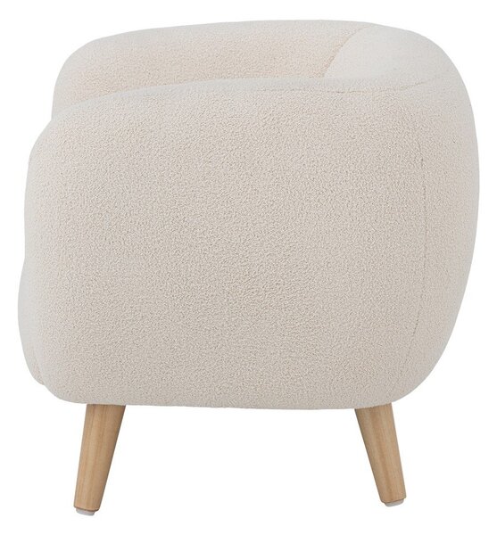 Biały fotel dziecięcy z materiału bouclé Cade – Bloomingville Mini