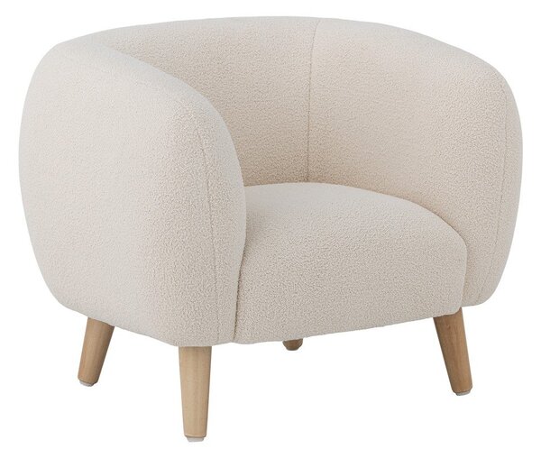 Biały fotel dziecięcy z materiału bouclé Cade – Bloomingville Mini