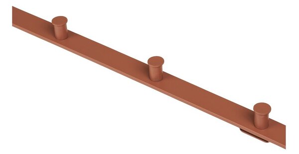Koniakowy metalowy stojak na ubrania ścienny 30x80x3 cm Gresto – House Nordic