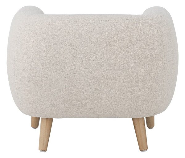 Biały fotel dziecięcy z materiału bouclé Cade – Bloomingville Mini
