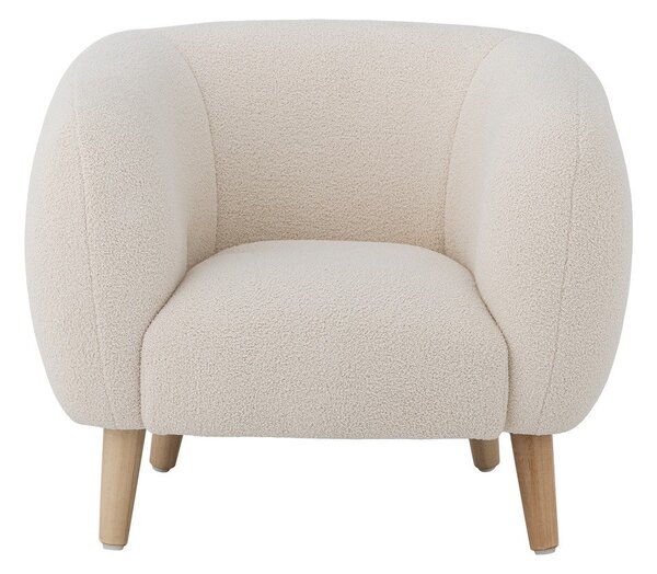 Biały fotel dziecięcy z materiału bouclé Cade – Bloomingville Mini
