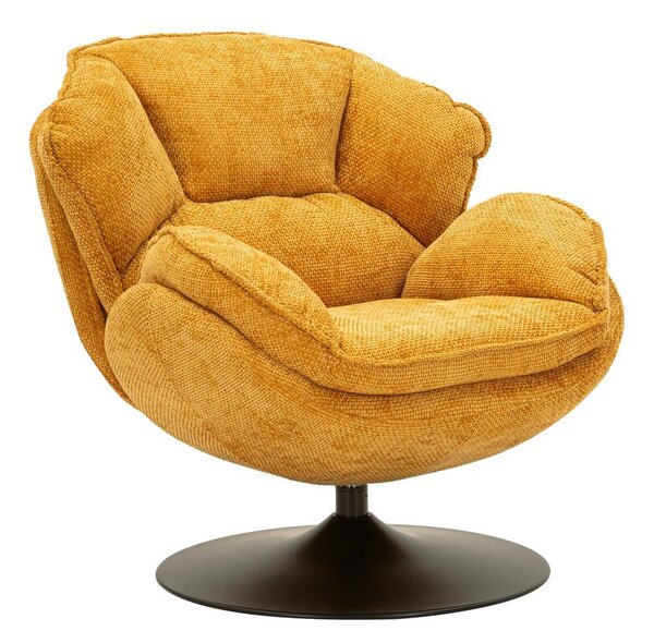 Musztardowy obrotowy fotel Retro Style – Mauro Ferretti