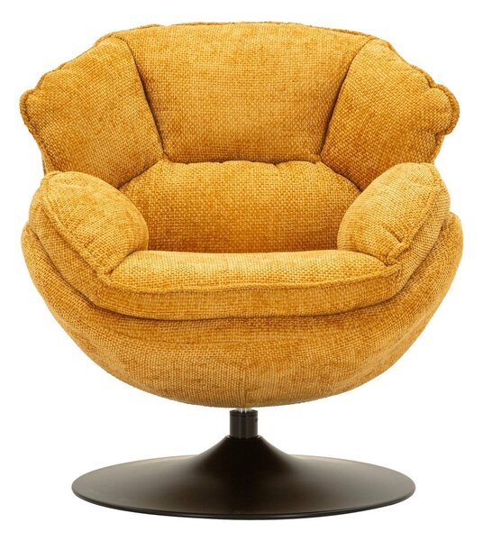 Musztardowy obrotowy fotel Retro Style – Mauro Ferretti