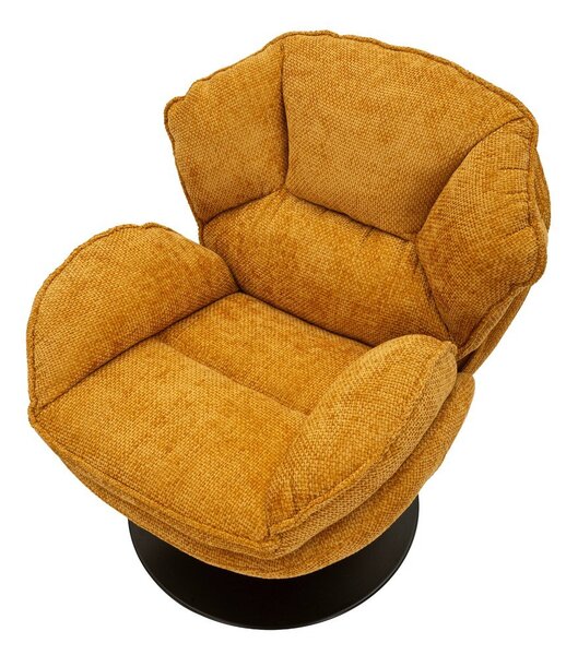 Musztardowy obrotowy fotel Retro Style – Mauro Ferretti