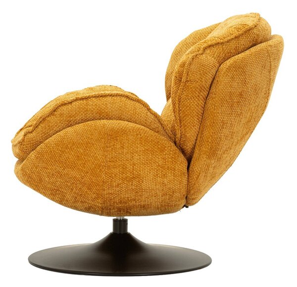Musztardowy obrotowy fotel Retro Style – Mauro Ferretti