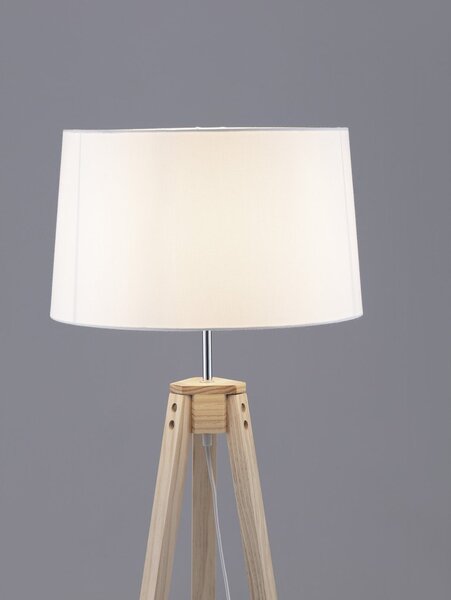 Biała/w naturalnym kolorze lampa stojąca (wysokość 145 cm) Leroy – Nova Luce