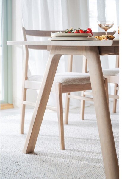 Rozkładany stół z litego drewna dębowego 95x220 cm Clapperton – Rowico