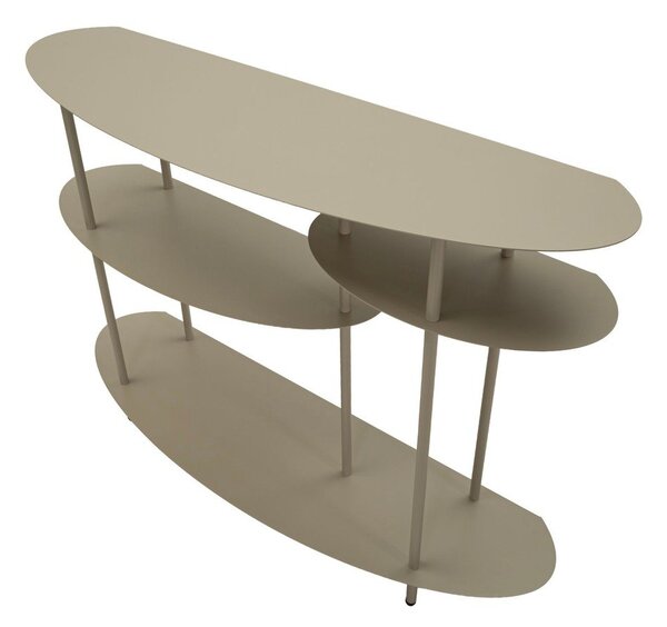 Szarobeżowa metalowa konsola 34x118 cm Saturn – Mauro Ferretti
