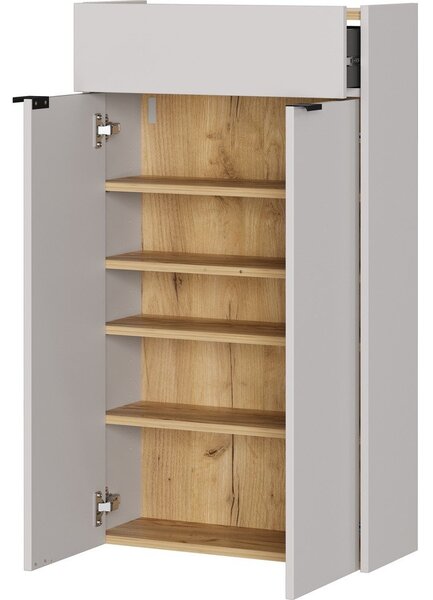 Kremowa szafka wisząca 56x97x22 cm Ameca – Germania