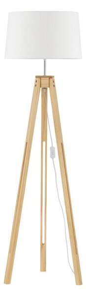 Biała/w naturalnym kolorze lampa stojąca (wysokość 145 cm) Leroy – Nova Luce