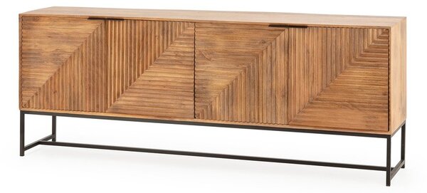 Komoda z litego drewna mango w naturalnym kolorze 210x80x40 cm Nereida – MOME