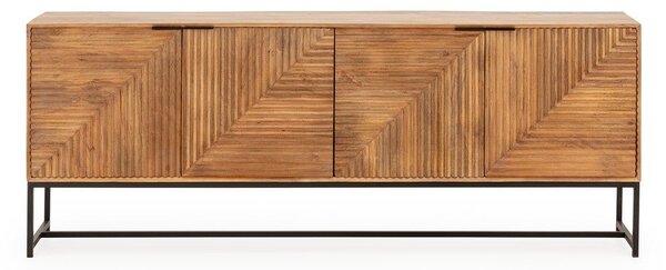 Komoda z litego drewna mango w naturalnym kolorze 210x80x40 cm Nereida – MOME