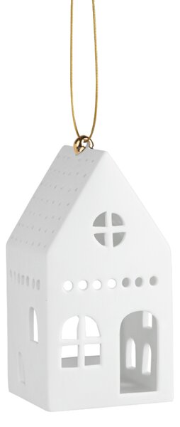 Wiszący świecznik porcelanowy DOMEK kwadratowy - różne rozmiary Wielkość: L