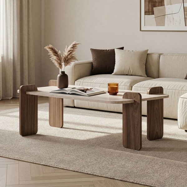 Beżowy stolik 60x120 cm Renard – Nordure