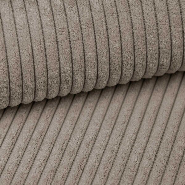 Szarobrązowa sztruksowa rozkładana/ze schowkiem sofa 218 cm Tori – Bonami Selection
