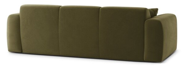 Aksamitna sofa w kolorze khaki 235 cm Molino – Micadoni