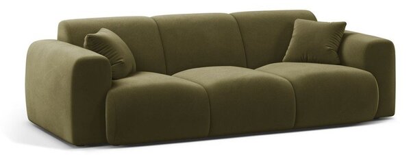 Aksamitna sofa w kolorze khaki 235 cm Molino – Micadoni