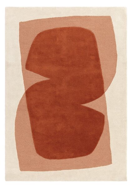 Pomarańczowy/beżowy wełniany dywan tkany ręcznie 120x170 cm Kinney – MADE