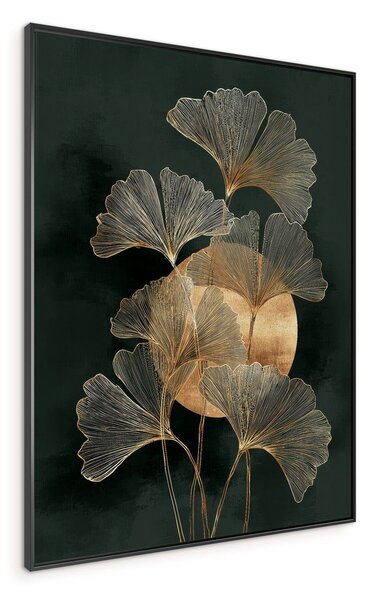 Obraz drukowany z ramą w zestawie 60x80 cm Gold Ginkgo – Styler