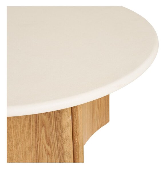 Biały/w naturalnym kolorze okrągły stolik z betonowym blatem ø 80 cm Motril – House Nordic