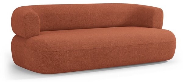 Sofa z materiału bouclé w kolorze terakoty 178 cm Jenny – Micadoni