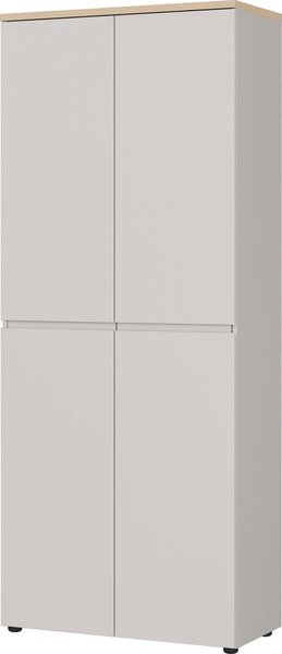 Kremowa szafka z matowym wykończeniem 80x197x40 cm Lissabon – Germania