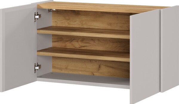 Kremowa szafka w dekorze dębu wisząca 93x52x29 cm Libbiano – Germania