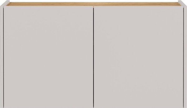 Kremowa szafka w dekorze dębu wisząca 93x52x29 cm Libbiano – Germania