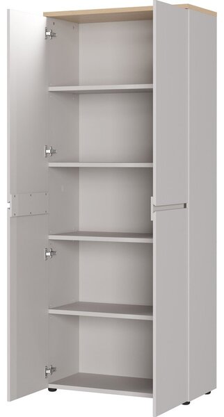 Kremowa szafka z matowym wykończeniem 80x197x40 cm Lissabon – Germania
