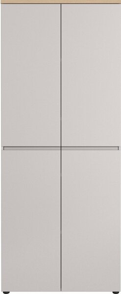 Kremowa szafka z matowym wykończeniem 80x197x40 cm Lissabon – Germania