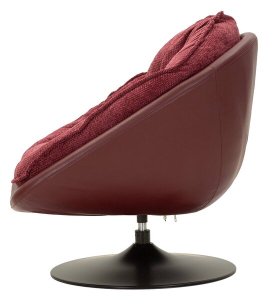 Bordowy obrotowy fotel Retro Style – Mauro Ferretti