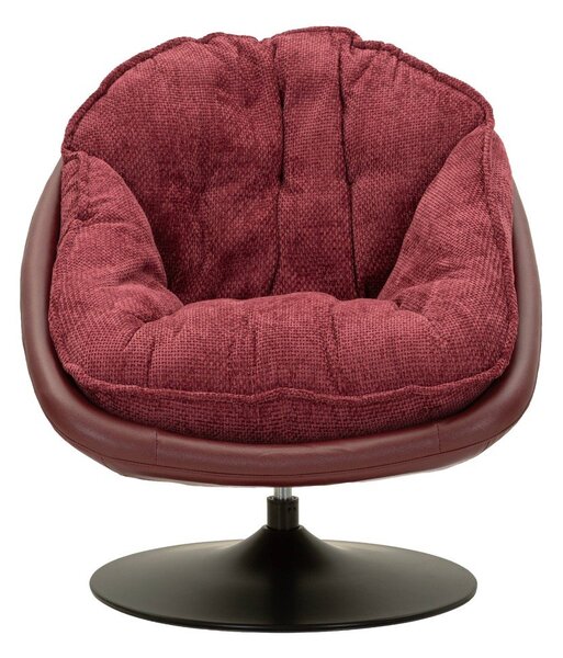 Bordowy obrotowy fotel Retro Style – Mauro Ferretti