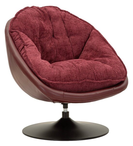 Bordowy obrotowy fotel Retro Style – Mauro Ferretti