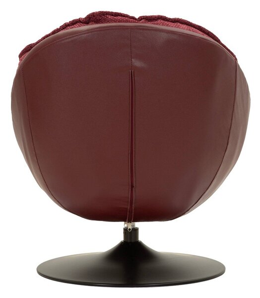 Bordowy obrotowy fotel Retro Style – Mauro Ferretti