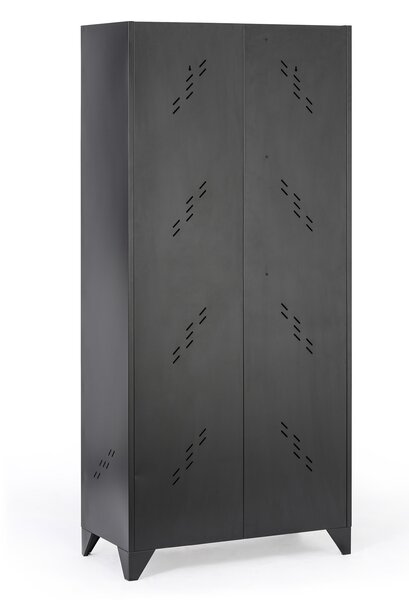 Metalowa szafa wielofunkcyjna, 1930 x 860 x 420 mm, czarny