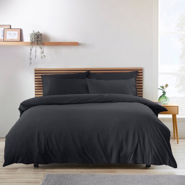 Czarna pościel jednoosobowa 135x200 cm So Soft Non Iron – Catherine Lansfield