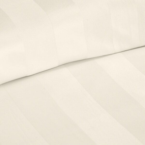 Kremowa satynowa pościel dwuosobowa 200x200 cm So Soft Satin Stripe – Catherine Lansfield
